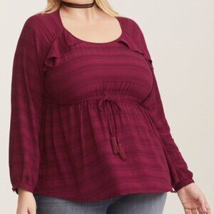 ~e New Torrid tie waist blouse